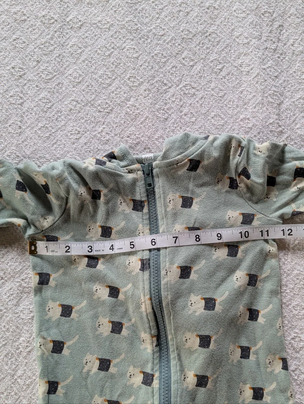 Tea Collection 12-18 Month Dino Spiked Hooded Romper Sushi Cat Zip Up